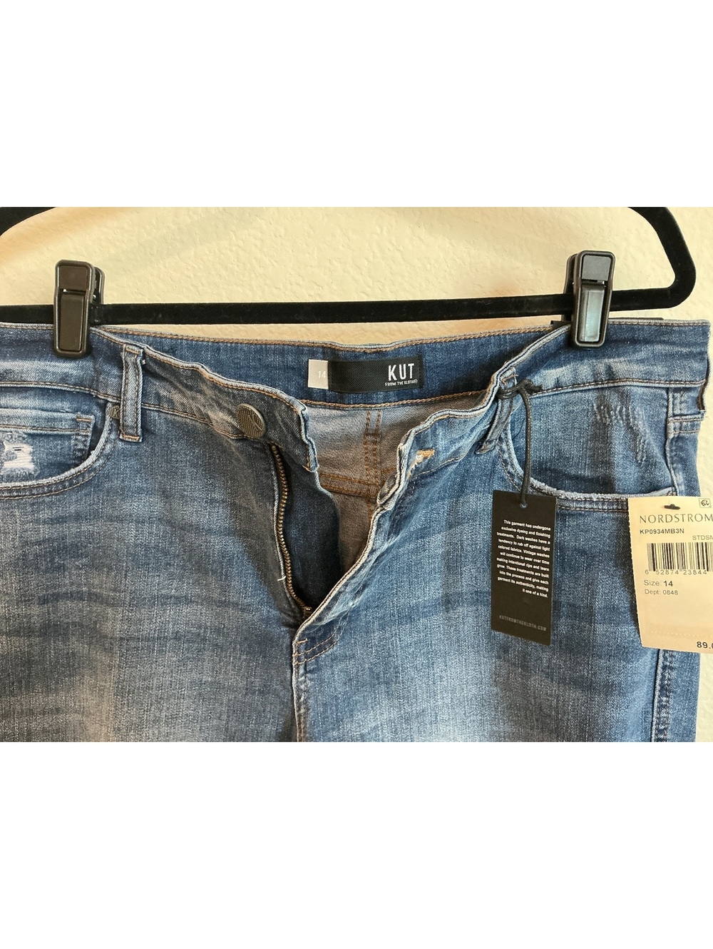 KUT from the Kloth Donna Fab Ab High Rise Ankle Skinny Jeans Size 14
